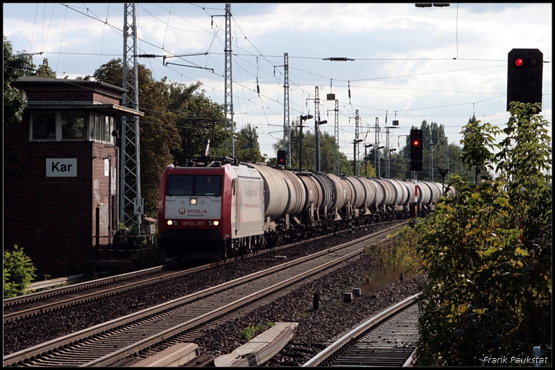 Connex Cargo 185-CL 003 / 185 503  Sir Rainer  mit Kesselwagen (gesichtet Berlin Karow 11.09.2009)