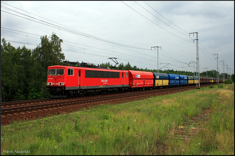 DB Schenker 155 065-6 mit PKP Falns-Wagen (Berlin Wuhlheide, 29.06.2009)