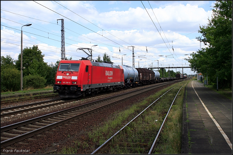 DB Schenker 185 288-8 mit gem. G�terzug (Saarmund, 05.08.2009)