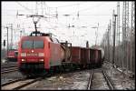 Railion 152 052-7 mit einem gemischtem G�terzug (Wustermark-Priort 16.03.2010)