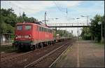 DB Schenker 140 169-4 mit gemischtem G�terzug Richtung Wustermark (gesehen Wustermark-Priort 10.06.2010    ++ 13.11.2019 bei Bender, Opladen