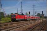 DB Regio 143 931-4 mit dem RE7 nach W�nsdorf-Waldstadt am 24.07.2012 in Berlin Sch�nefeld Flughafen