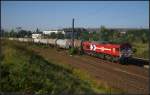 RheinCargo DE 671 / 266 071-0 mit einem Kesselzug am 13.09.2012 in Berlin Bornholmer Stra�e