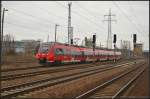 DB Regio 442 321 als RE7 W�nsdorf-Waldstadt am 03.04.2013 in Berlin Sch�nefeld Flughafen