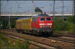 DB Regio 218 450 war mit zwei Wagen f�r die Fahrwegmessung am 07.07.2013 in Berlin Sch�nefeld Flughafen
