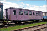 Clm 4-6324 der ČSD ist ein Beiwagen der 3.Klasse und stand am 21.05.2022 im Eisenbahnmuseum Jaroměř.