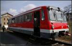 Zu Gast war DB 772 342  Teichland-Express  beim 3. Dresdner Dampfloktreffen (gesehen Dresden-Altstadt 02.04.2011)