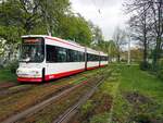 Stra�enbahn / Stadtverkehr; Zwickau;   GT 6 M Nr.904 von MAN Baujahr 1993 in der Stadtmitte in Zwickau am 20.04.2017.