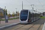 Tram 5109 kommt an der Endhaltestelle Liège Coronmeuse an. 02.10.2025