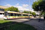 Stra�enbahn / Stadtverkehr Augsburg; GT 8 M Nr.605 und 608 von Adtranz / IFTEC Baujahr 1996 in der Haltestelle Universit�t Augsburg am 17.09.2012.