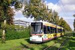 Stra�enbahn / Stadtverkehr Augsburg; GT 8 Nr.606 nahe Umweltamt in Augsburg am 17.09.2010.