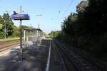 Bahnsteig Gleis 2 und 4 Bahnhof Empel-Rees 02-09-2021.

Perron spoor 2 en 4 station Empel-Rees 02-09-2021.