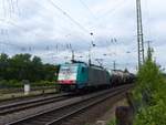 NMBS loc 2814 Rangierbahnhof KlnGremberg bei Bahnbergang Porzer Ringstrae, Kln, Deutschland 20-05-2016.