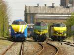 NMBS Diesellok 6202, 6219 und 6253 mit M2-Wagen.