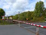 Bahnbergang Tecklenburger Strae, Velpe, Westerkappeln 28-09-2018.