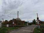 Bahnbergang Frietenweg, Hamminkeln 03-11-2022.