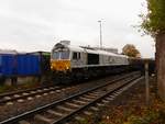 ECR (Euro Cargo Rail) Diesellok 247 039-1 bei Bahnhbergang Wanheimerstrasse, Duisburg 20-10-2016.