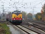 Bentheimer Eisenbahn Diesellok D20 mit dem Name  Coevorden  (ex DB 221 147-2) Salzbergen 21-11-2019.