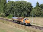 BEG (Bocholter Eisenbahn Gesellschaft) Diesellok 295 057-4 mit Aufschrift  FC Bocholt Oberliga-Meister 2022  .