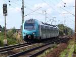 Keolis Eurobahn Triebzug ET 4.04 bei Bahnbergang Dieselstrasse, Salzbergen 13-09-2018.