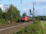 DB Cargo Lok 145 042-8 bei Bahnbergang Devesstrae, Salzbergen 13-09-2018.