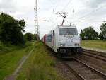 LTE Lokomotive 286 940-2 aus sterreich. Durchfahrt Bahnhof Empel-Rees, Deutschland 30-07-2021.

LTE locomotief 286 940-2 uit Oostenrijk doorkomst station Empel-Rees, Duitsland 30-07-2021.