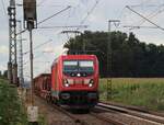 DB Cargo Lokomotive 187 184-7 (91 80 6 187 184-7 D-DB) Bahnbbergang Devesstrae, Salzbergen 16-09-2021.