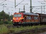 DB Cargo Lokomotive 185 077-5 (91 80 6185 077-5 D-DB) mit Aufschrift  Stahl auf Stahl  Gterbahnhof Oberhausen West 02-09-2021.