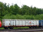 Eanos offener Drehgestell-Wagen der BB mit Nummer 31 TEN-RIV 81 A-BB 5380 027-7 Rangierbahnhof Gremberg, Kln, Deutschland 20-05-2016.