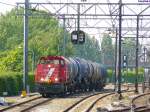 DB Schenker Diesellok 6454 mit Gterzug in Dordrecht 12-06-2015.