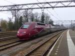 NMBS Thalys PBKA TW 4305 Gleis 6 in Dordrecht, Niderlande 16-02-2017.