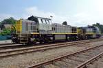 SNCB 7772 steht am 18 Juni 2018 in Blerick-NSM w�hrend ein Offen Tur Wochenend.