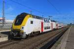 Die Neue von SNCB/NMBS: Alstom (ex-Bombardier) Twindexx M7 mit Nummer 76 018 treft am 24 September 2023 in Brussel Noord ein. 