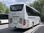 Mercedes Tourismo von W�rlitz Tourist aus Deutschland in Plau am See.