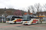 Rechts ein VDL Futura von Fuhrmann Reisen aus der BRD und links ein Neoplan Cityliner von Fuhrmann in Krems.