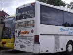 Heck des Setra 319 GT-HD von Eurostar/Bentheimer Eisenbahn aus Deutschland in Sassnitz.