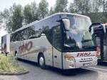 Setra 415 GT-HD von Trio mit Anh�nger aus Deutschland in Plau am See.