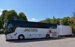Van Hool TX15 mit Radh�nger von JACOBS Reisen aus Belgien 2017 in Krems.