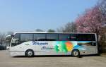 VOLVO Reisebus von WAGNER Reisen aus sterreich am 21.4.2013 in Krems an der Donau.