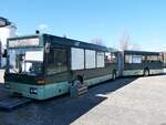 Mercedes O 405 als Kantine (ex Gersthofer Verkehrsgesellschaft, exex Stadtwerke Ulm) in Neubrandenburg.