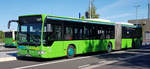 MB Citaro (737) von RhönEnergie steht am Bahnhof in Hünfeld, 07-2020