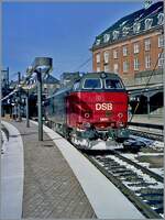 Die DSB Diesellok MZ 1451 in København . 

Analobild vom 21. März 2001