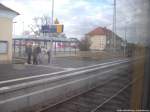 Blick auf den ehemaligen Bahnsteig der Prenzlauer Kreisbahn im Bahnhof Prenzlau am 16.2.14
