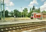 Bahnhof Bergen auf R�gen am 14.6.99.