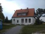 Blick auf den Ehemaligen Endbahnhof Wolgaster F�hre am 27.7.14