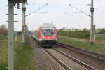 120 125 mit dem Messzug bei der Durchfahrt in Z�beritz am 29.4.22