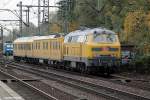 218 392-9 fuhr mit einen schienenpr�fzug am 21.10.13 durch hh-harburg