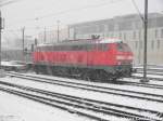 218 825 abgestellt im Bahnhof Hannover Hbf am 16.1.16