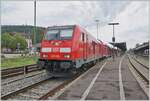 Die DB Diesellok 245 006 verlässt mir ihrem IRE von Friedrichshafen nach Bassl Bad. Bf. den Bahnhof von Waldshut. 

6. Sept. 2022