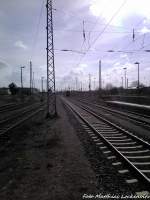 101 085-9 Solo unterwegs beim Verlassen des Bahnhofs Bergen auf R�gen am 19.4.13